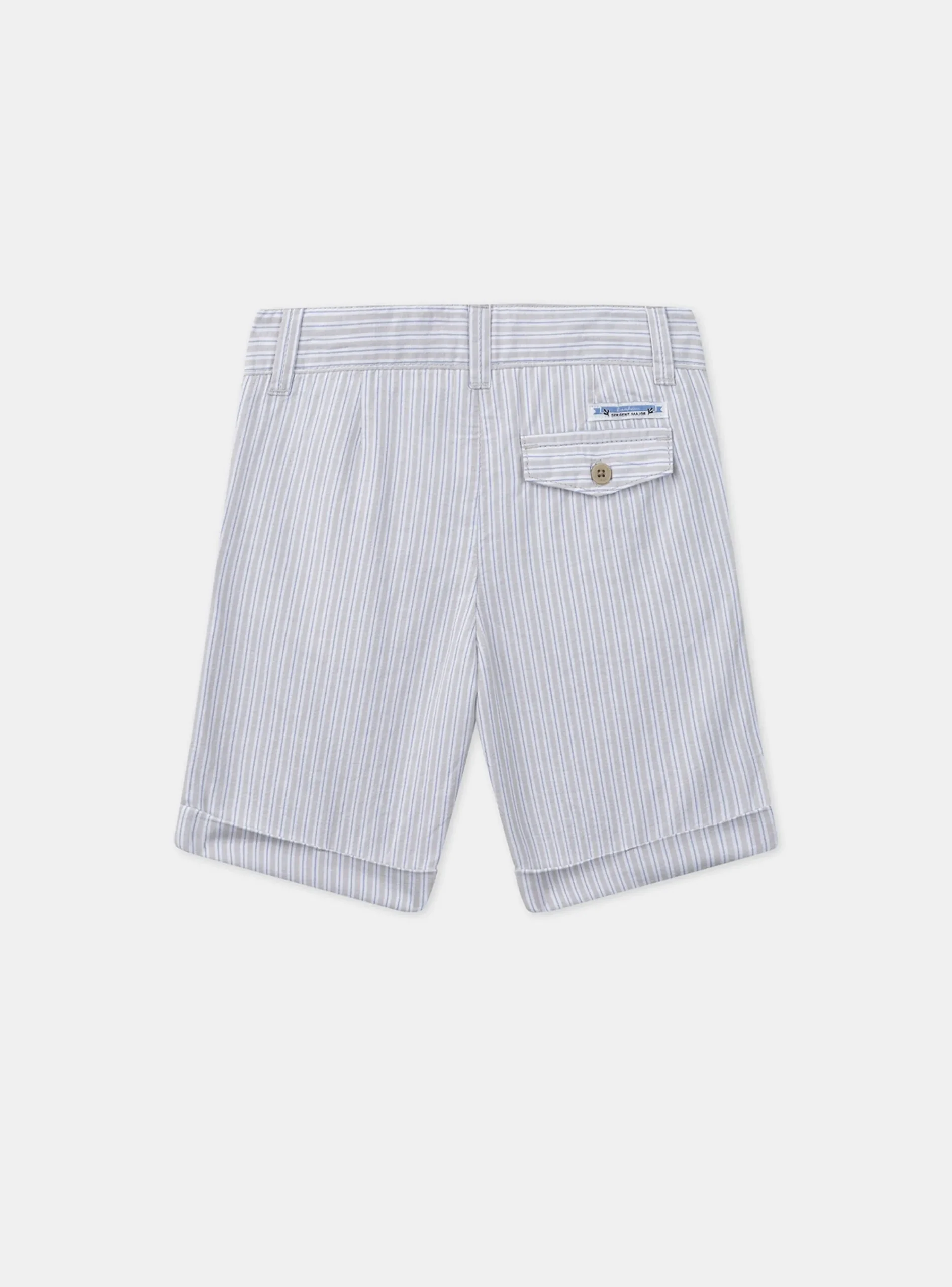 Bermuda Shorts-Sergent Major Striped Bermuda shorts