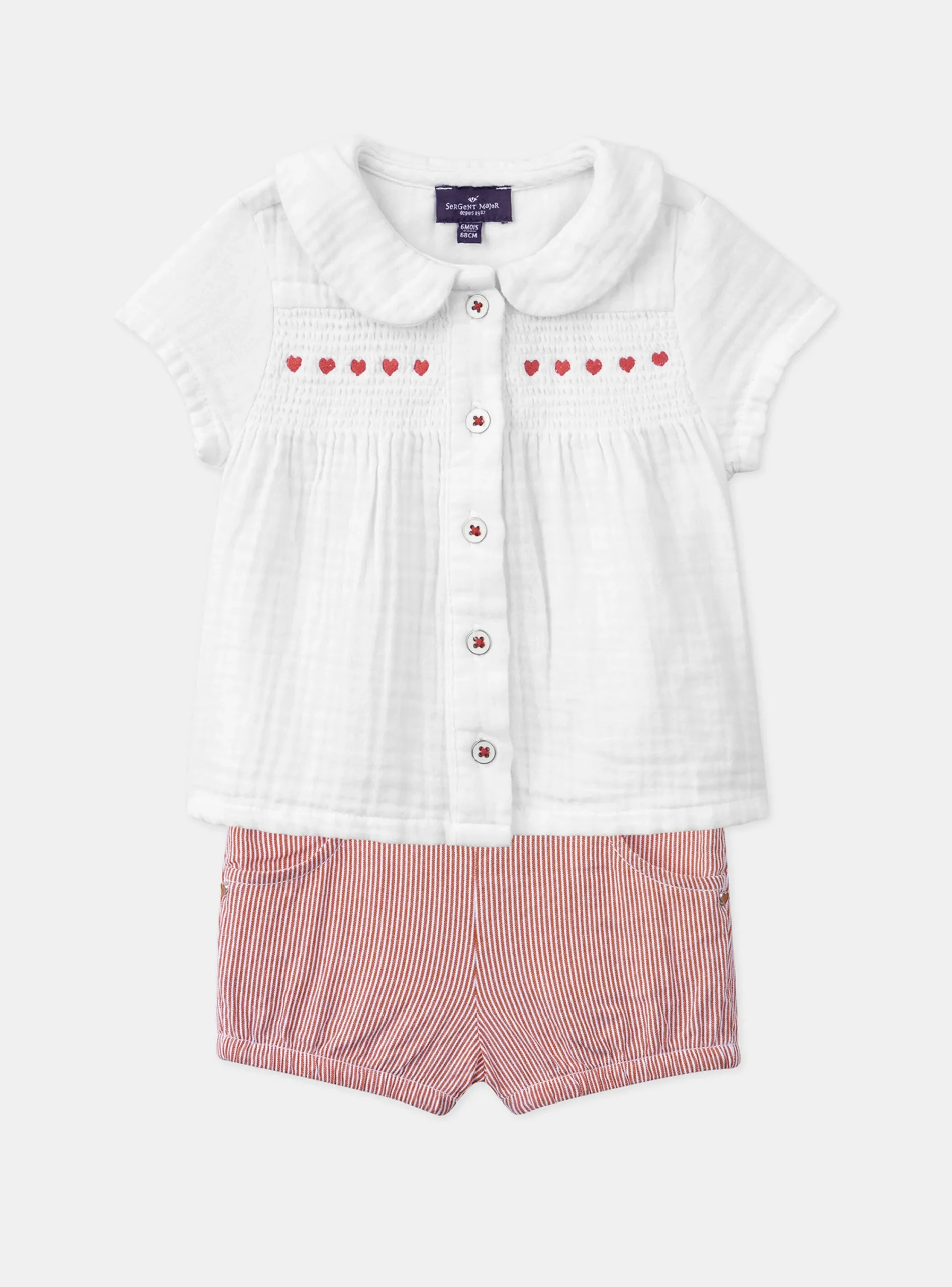 Romper, Jumpsuit & Outfit | Romper, Jumpsuit & Outfit-Sergent Major Striped blouse and shorts set