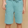 Bermuda Shorts-Sergent Major Turquoise fleece bermuda shorts