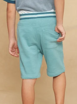 Bermuda Shorts-Sergent Major Turquoise fleece bermuda shorts