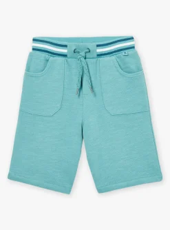 Bermuda Shorts-Sergent Major Turquoise fleece bermuda shorts