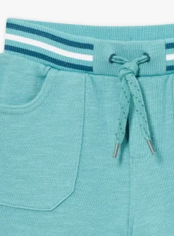 Bermuda Shorts-Sergent Major Turquoise fleece bermuda shorts