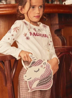 Bag & Umbrella-Sergent Major Unicorn bag with ecru sequins