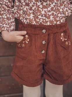 Skirt, Shorts-Sergent Major Velvet brick shorts