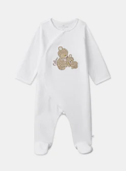 Baby Jumpsuits-Sergent Major White BABYGROW
