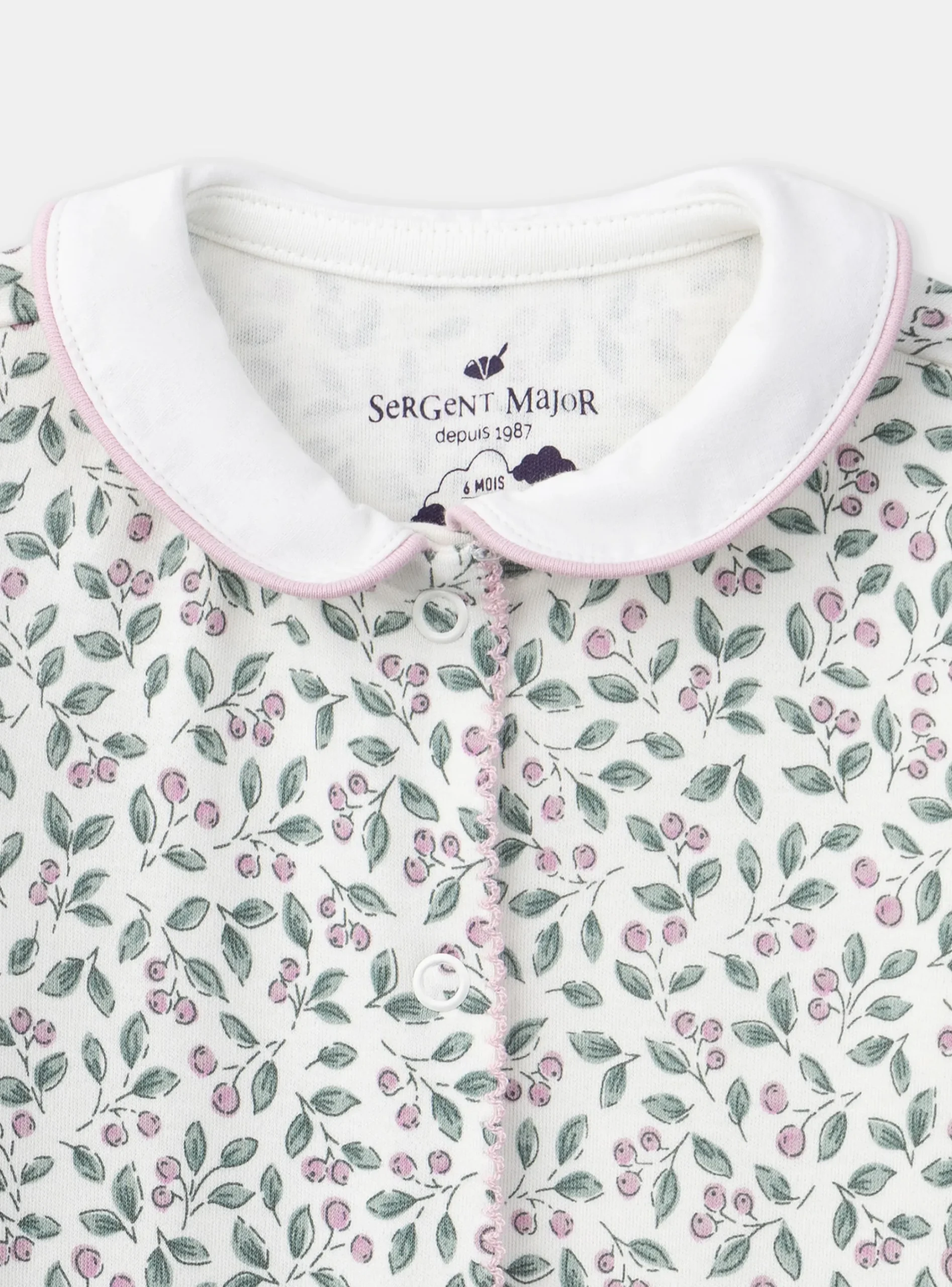 Pajamas & Rompers | Pajamas & Rompers-Sergent Major White BABYGROW