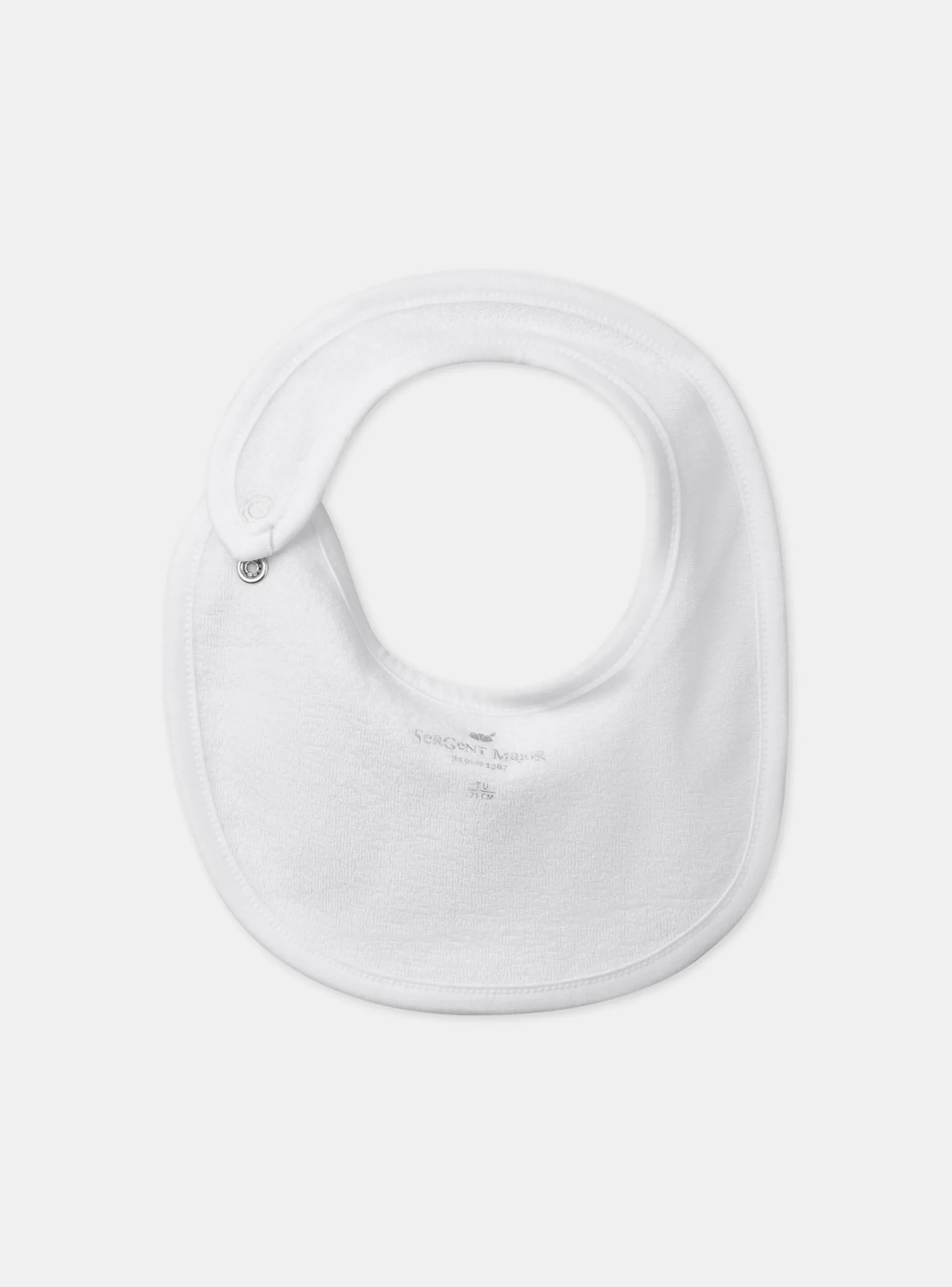 Sponge Tips, Nappies & Bibs-Sergent Major White BIB