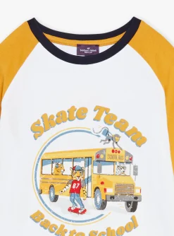 T-shirt, Polo Shirt-Sergent Major White school bus T-shirt