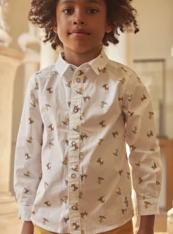 Shirt | T-shirt, Polo Shirt-Sergent Major White tiger skater shirt