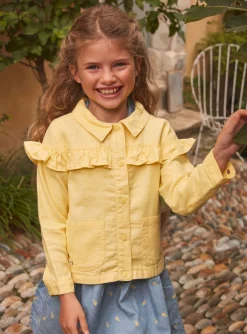 Coat, Parka, Jacket-Sergent Major Yellow jacket with a ruffle