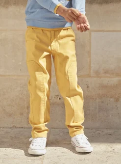 Trousers, Jeans-Sergent Major Yellow straight-leg pants